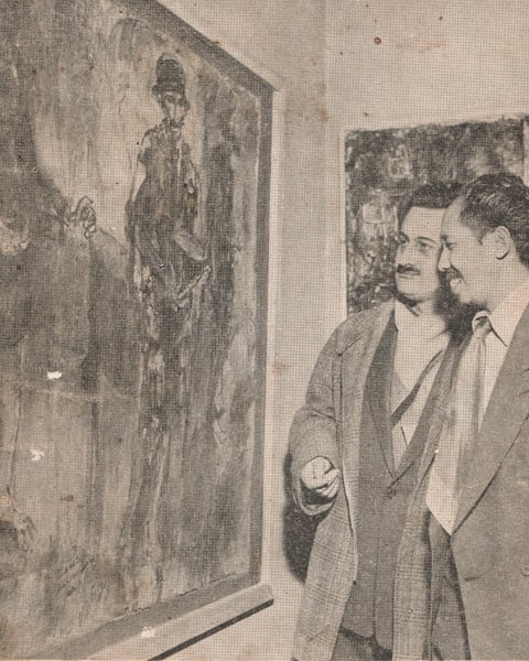 Affandi pada sampul katalog pamerannya di Paris, 1953