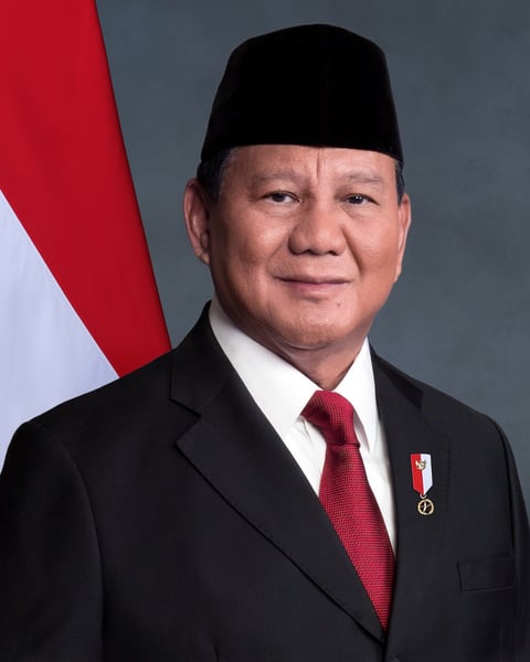 Foto resmi Presiden Prabowo Subianto, 2024